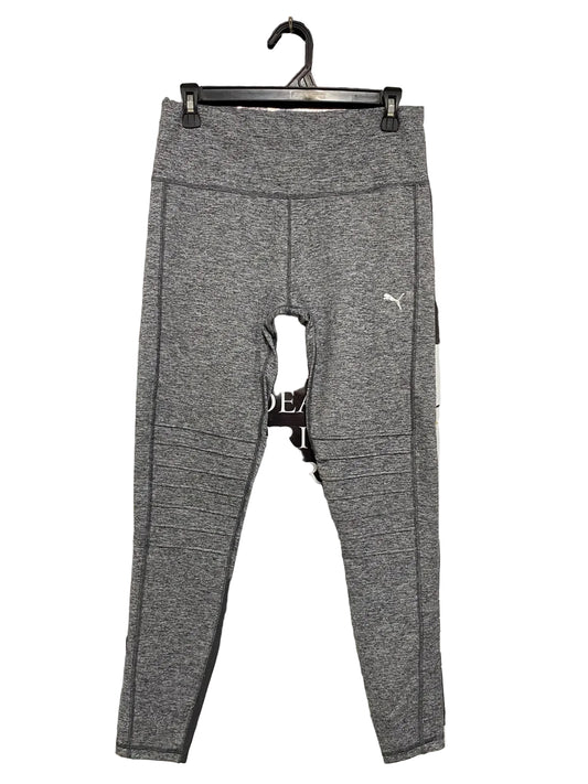 PUMA |XL| WAIST 28| A40| HEATHER GREY MOTO-DETAIL PERFORMANCE UTILITY LEGGINGS