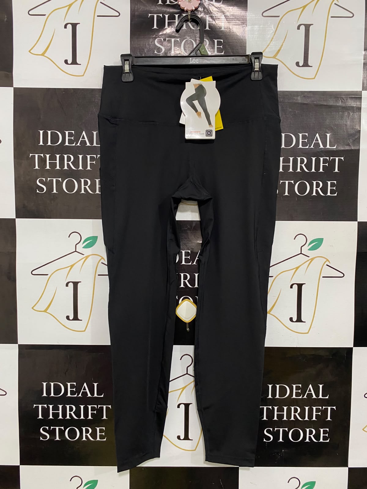 CRANE |XL| WAIST 30| A40| BLACK HIGH-RISE POCKET PERFORMANCE UTILITY LEGGINGS