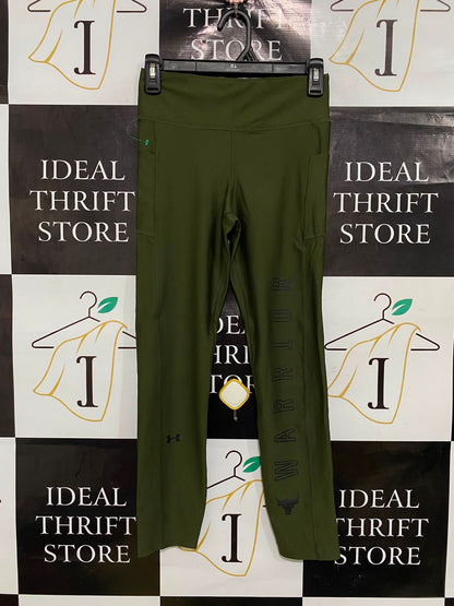 UNDER ARMOUR |S| WAIST 24| A40| OLIVE GREEN "WARRIOR" TACTICAL PERFORMANCE UTILITY LEGGINGS