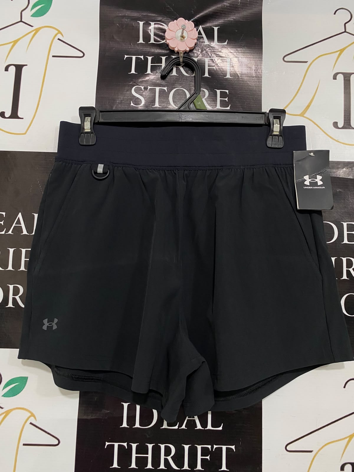 UNDER ARMOUR |S| WAIST 28| A40| BLACK PERFORMANCE UTILITY RUNNING SHORTS