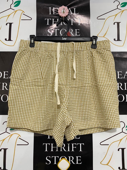 UNIQLO |L| WAIST 30| A40| MUSTARD GINGHAM CHECK LOUNGE UTILITY SHORTS
