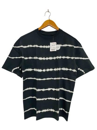 ANKO |M| BUST 19| A41| BLACK AND WHITE TIE-DYE STRIPE UTILITY TEE