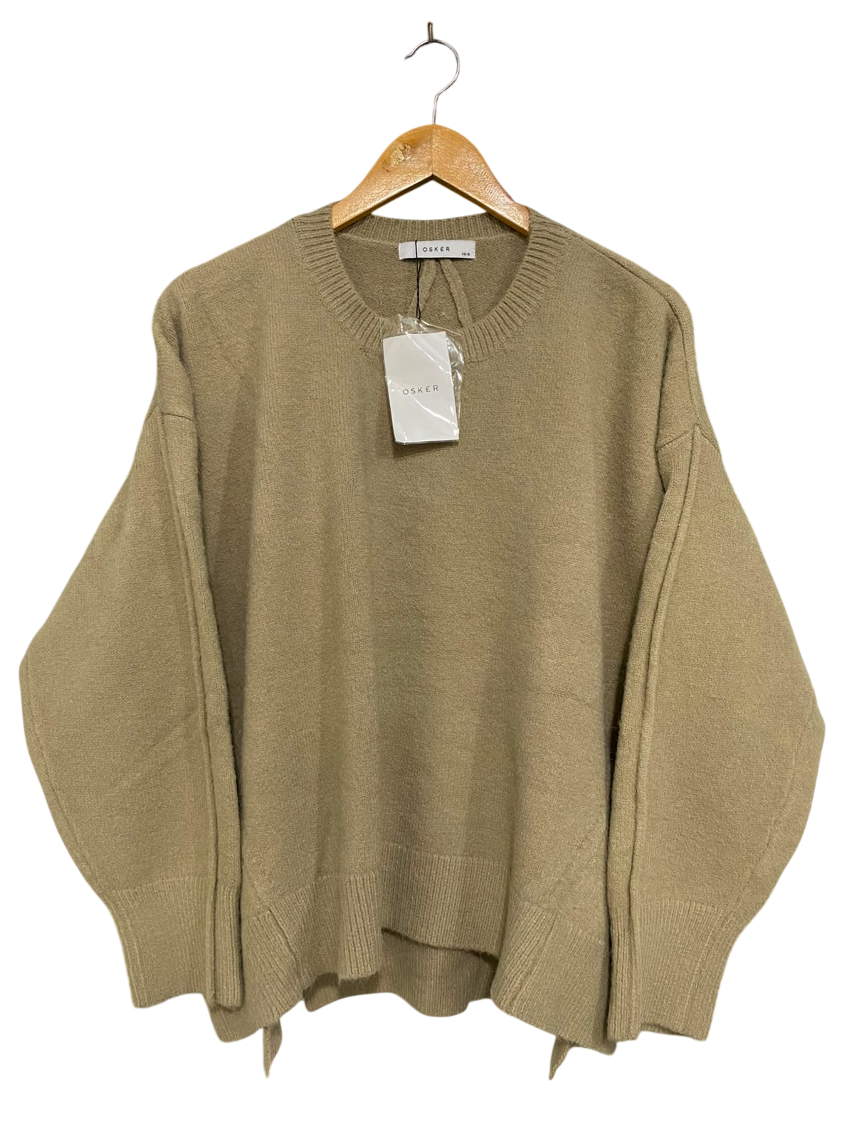 OSKER |XS/S| BUST 27| A41| BEIGE OVERSIZED KNIT UTILITY SWEATER