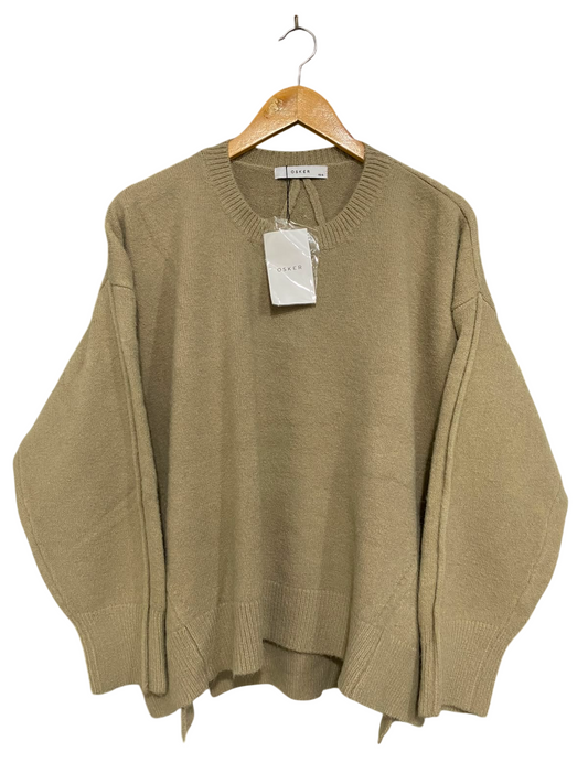 OSKER |XS/S| BUST 27| A41| BEIGE OVERSIZED KNIT UTILITY SWEATER