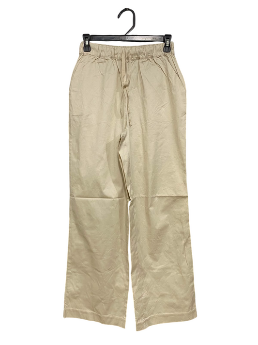 NUDELUCY |S| WAIST 24| A41| BEIGE UTILITY DRAWSTRING WIDE-LEG TROUSERS