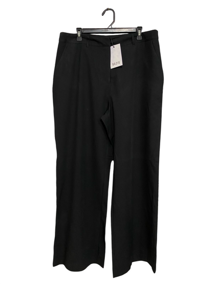 DAZIE |XL| WAIST 36| A41| BLACK WIDE-LEG TAILORED UTILITY TROUSERS