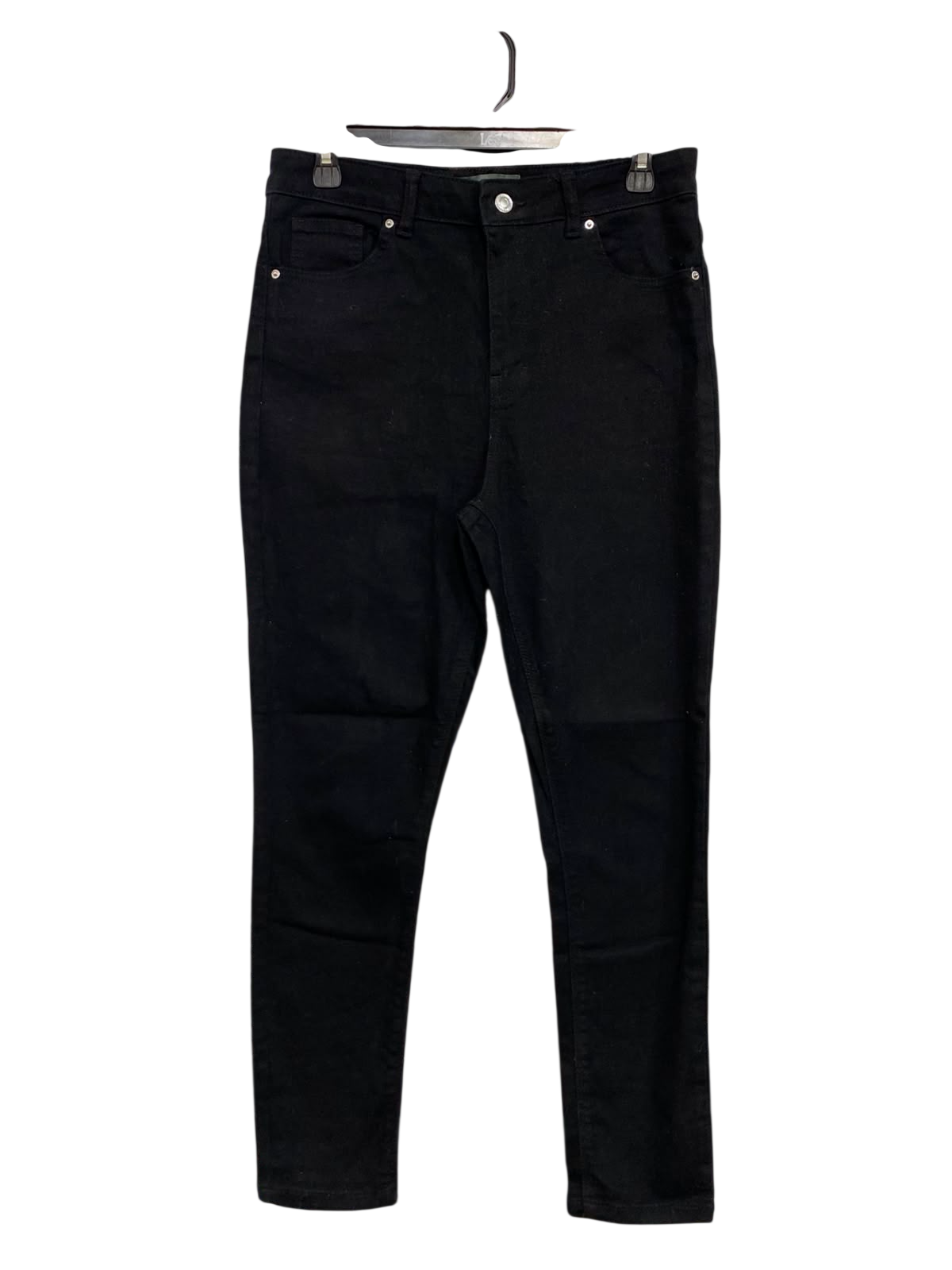PRIMARK CARES |M| WAIST 28| A41| BLACK HIGH-RISE DENIM UTILITY JEANS