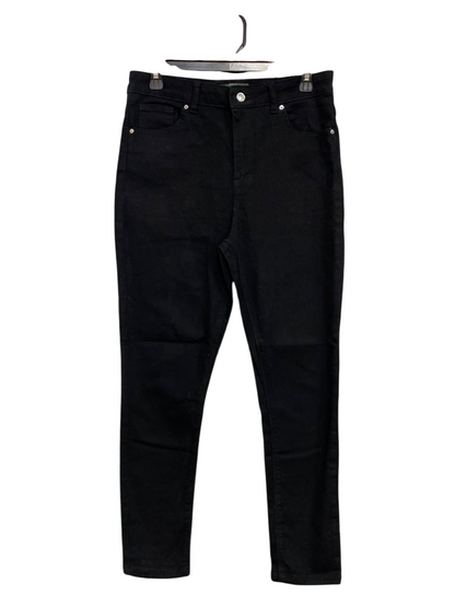 PRIMARK CARES |M| WAIST 28| A41| BLACK HIGH-RISE DENIM UTILITY JEANS