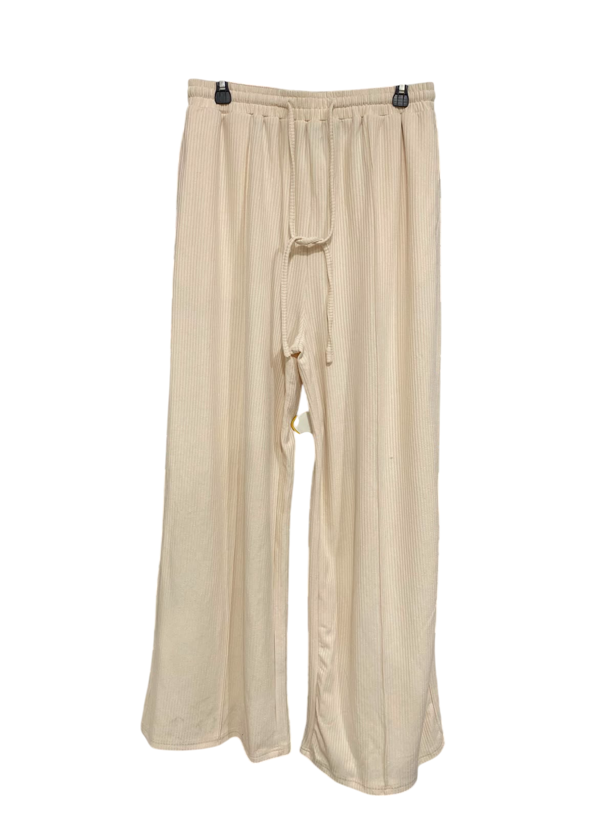 CIDER |M| WAIST 28| A41| CREAM RIBBED WIDE-LEG DRAWSTRING UTILITY TROUSERS