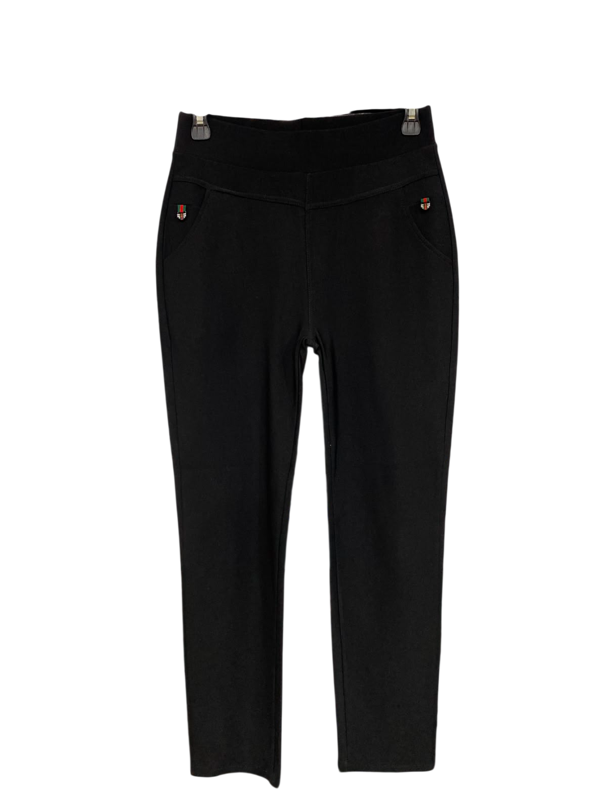 |S| WAIST 26| A41| BLACK TAILORED POCKET UTILITY TROUSERS