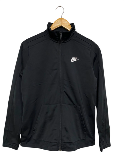 NIKE |XL| BUST 18| A42| BLACK TRACK JACKET WITH WHITE SWOOSH UTILITY OUTERWEAR