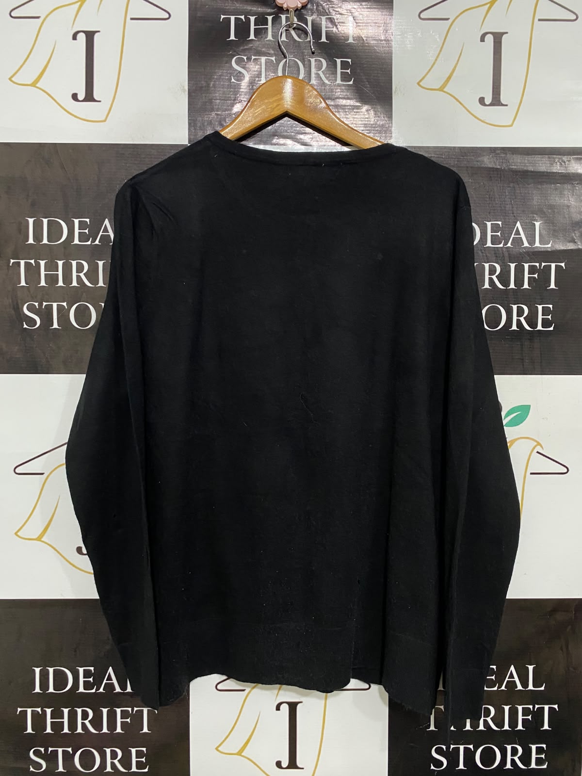 NONI B |XL| BUST 29| A42| BLACK GEM-BUTTON KNIT CARDIGAN UTILITY PULLOVER