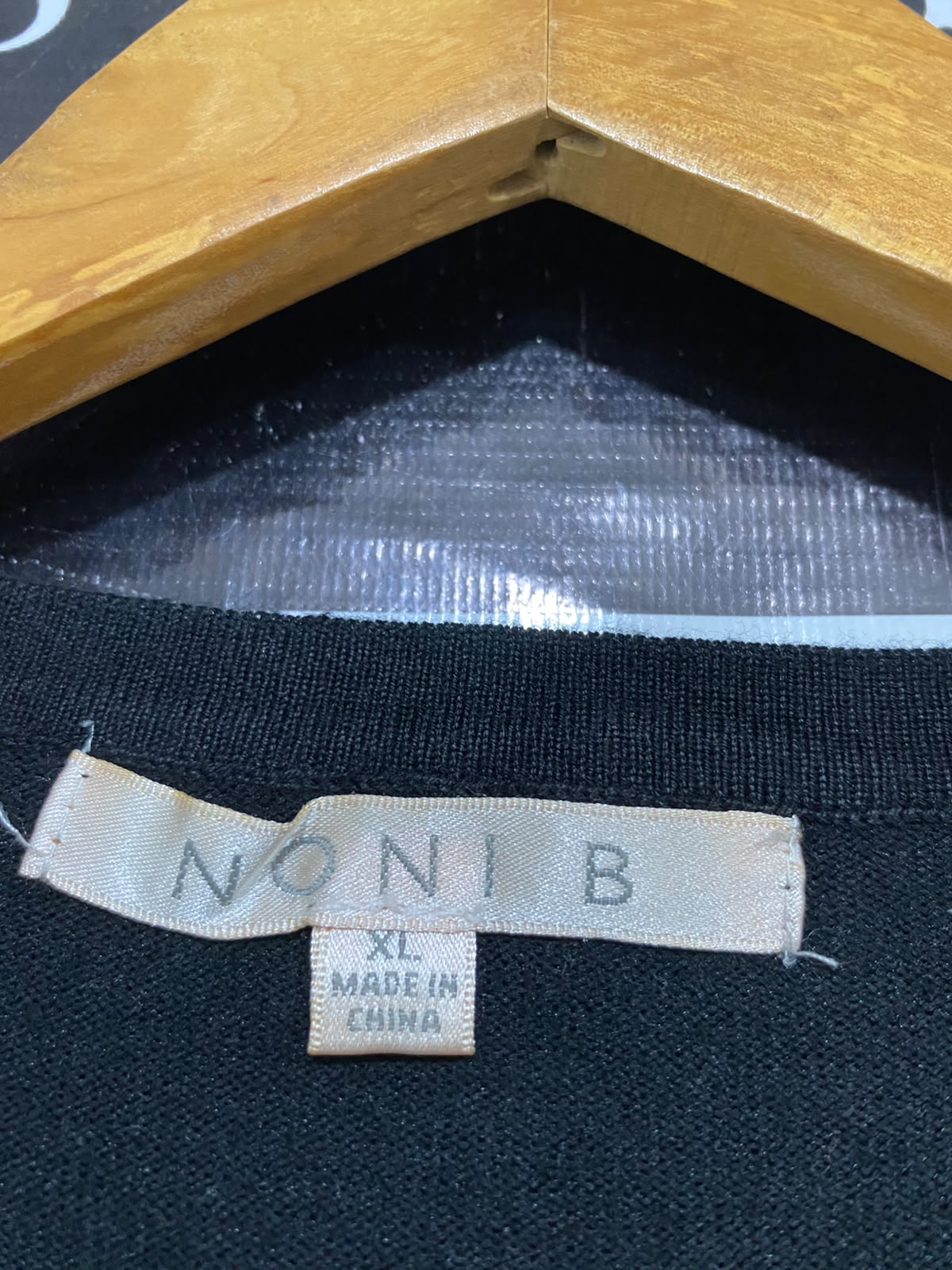 NONI B |XL| BUST 29| A42| BLACK GEM-BUTTON KNIT CARDIGAN UTILITY PULLOVER