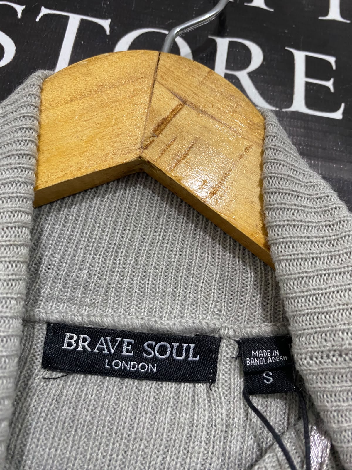 BRAVE SOUL |S| BUST 12| A42| GREY RIBBED KNIT TURTLENECK UTILITY MIDI DRESS