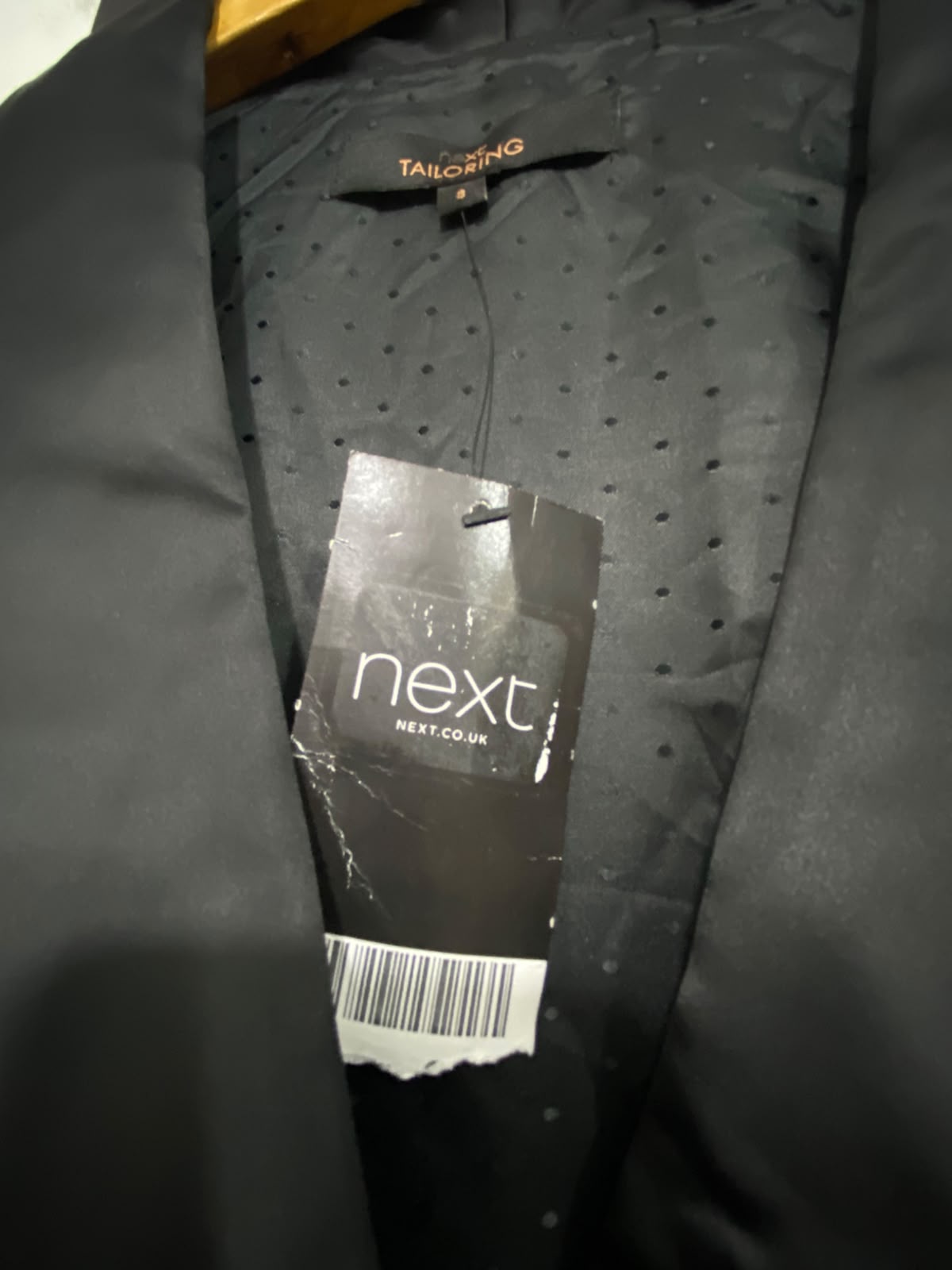 NEXT |S| BUST 16| A42| BLACK SLEEVELESS TUXEDO UTILITY MIDI DRESS