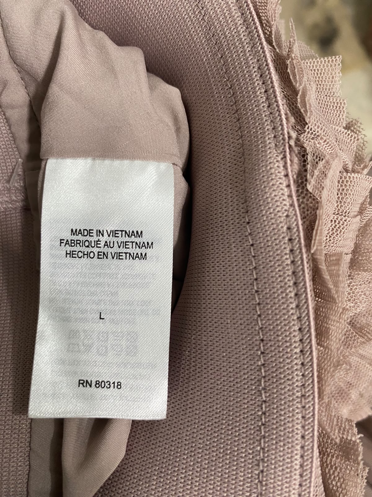 LUCKY BRAND |L| WAIST 32| A41 | DUSTY TAUPE MULTI-TIERED RUFFLED MESH UTILITY MAXI SKIRT