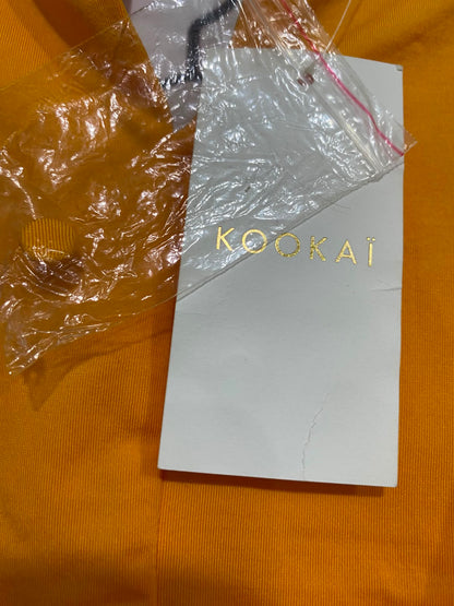 KOOKAI |XS| BUST 13| A41| VIBRANT ORANGE HALTER-NECK UTILITY CROP TOP