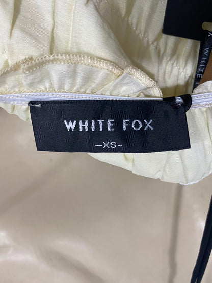 WHITE FOX |XS| BUST 15| A41| PALE YELLOW RUCHED PEPLUM UTILITY CAMI TOP
