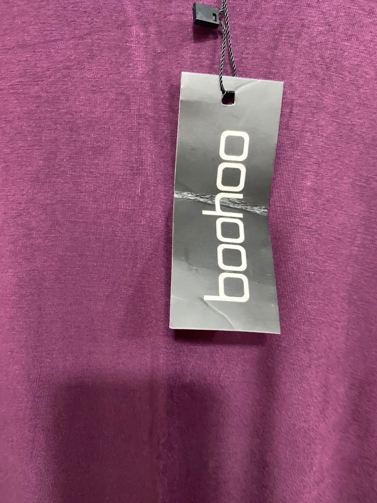 BOOHOO |S| BUST 13| A41| PLUM LONG-SLEEVE BODYCON UTILITY MIDI DRESS