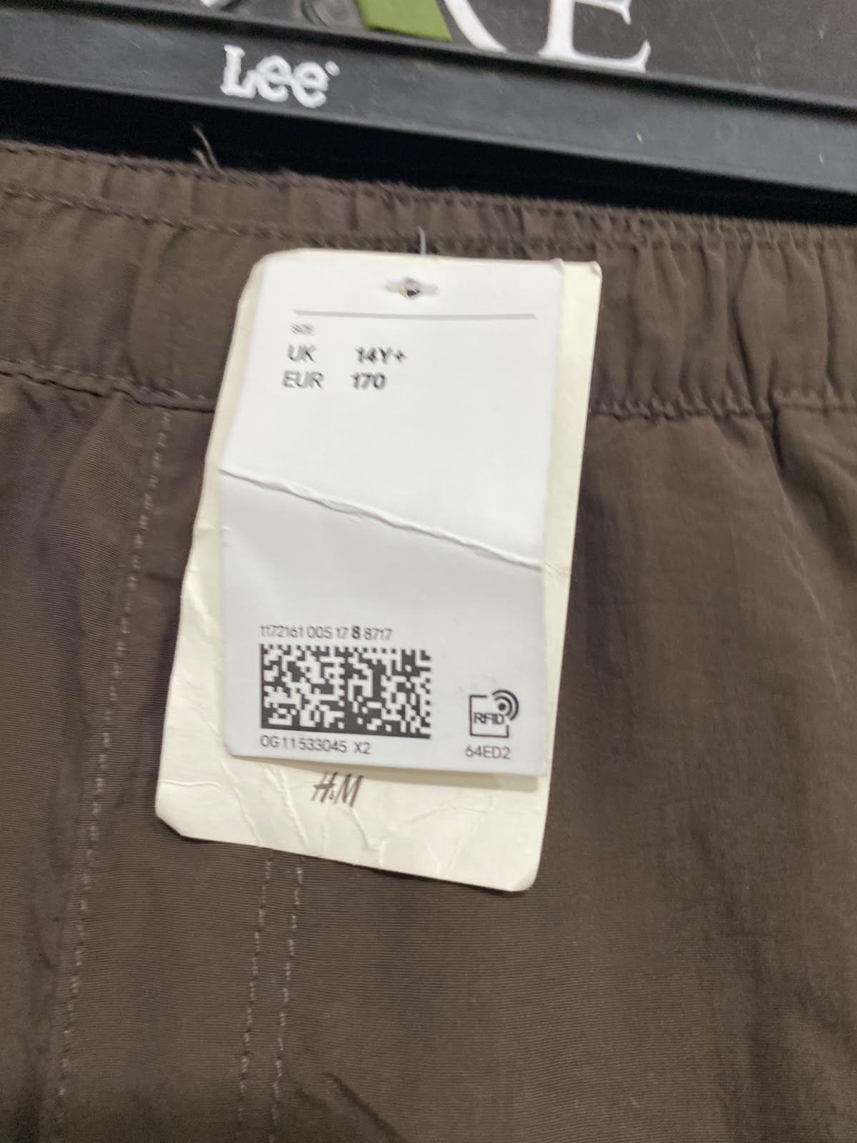 H&M |S| WAIST 26| A41| BROWN MULTI-POCKET PARACHUTE UTILITY CARGO PANTS