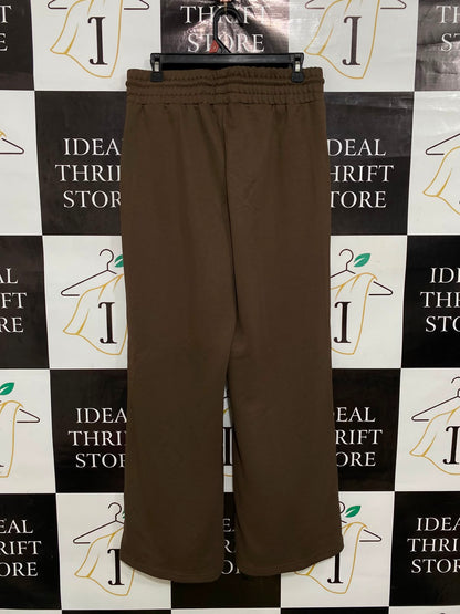 SHEIN |L| WAIST 30| A41| BROWN WIDE-LEG DRAWSTRING UTILITY SWEATPANTS