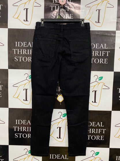 PRIMARK CARES |M| WAIST 28| A41| BLACK HIGH-RISE DENIM UTILITY JEANS