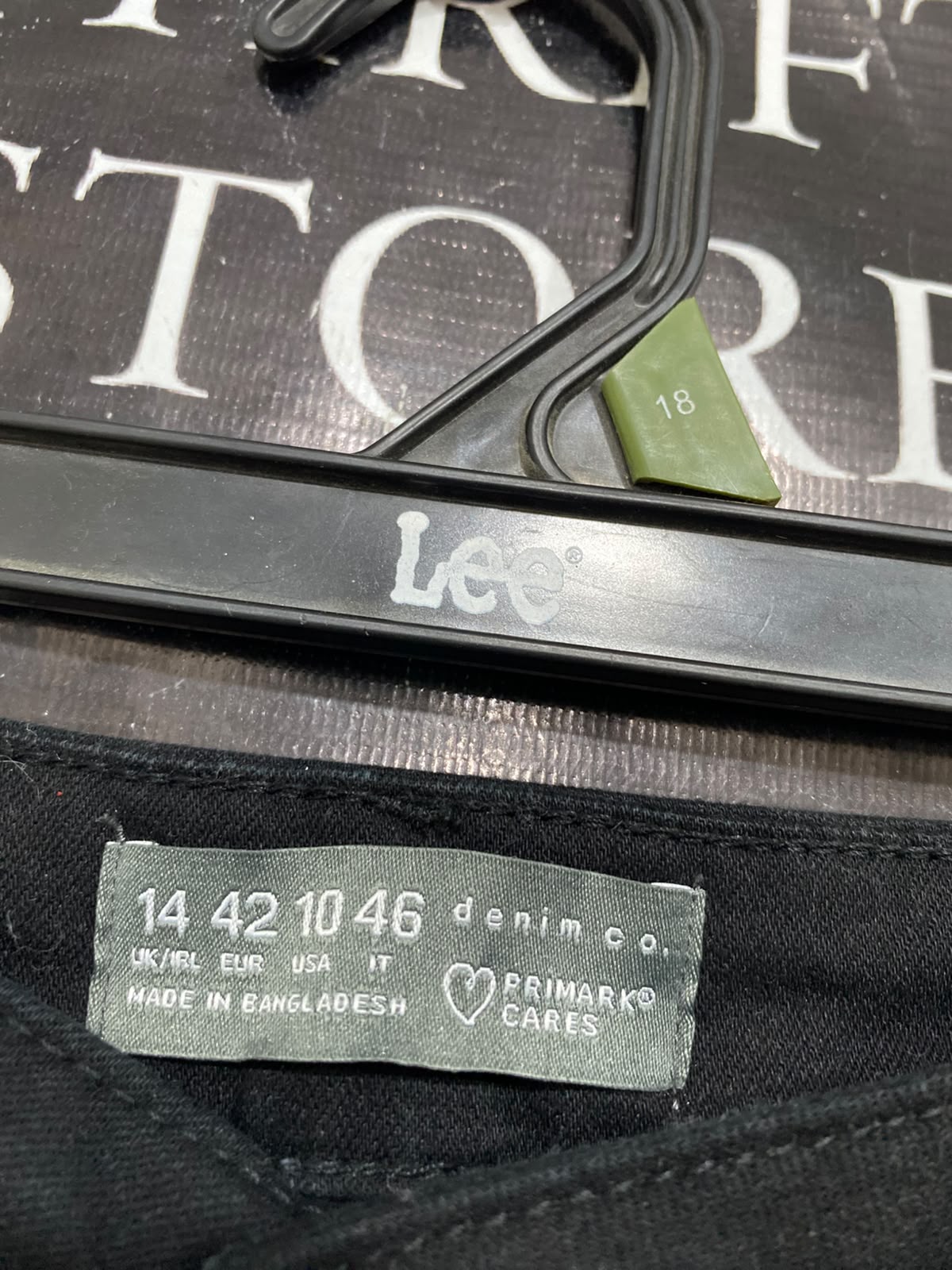 PRIMARK CARES |M| WAIST 28| A41| BLACK HIGH-RISE DENIM UTILITY JEANS
