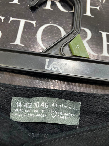 PRIMARK CARES |M| WAIST 28| A41| BLACK HIGH-RISE DENIM UTILITY JEANS