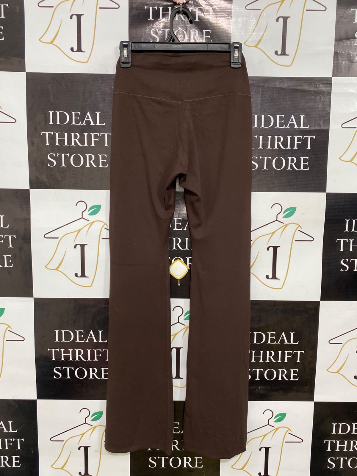 UNIQLO |S| WAIST 24| A41| BROWN HIGH-RISE FLARE UTILITY TROUSERS