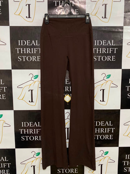 UNIQLO |S| WAIST 24| A41| BROWN HIGH-RISE FLARE UTILITY TROUSERS