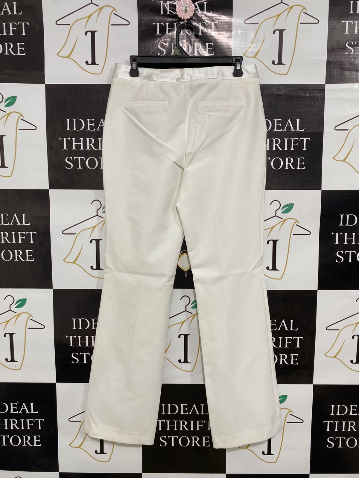 ZARA |S| WAIST 30| A41| CREAM TAILORED UTILITY TROUSERS