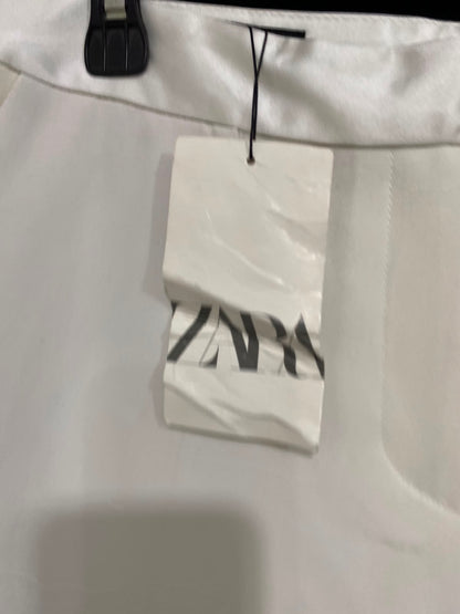 ZARA |S| WAIST 30| A41| CREAM TAILORED UTILITY TROUSERS