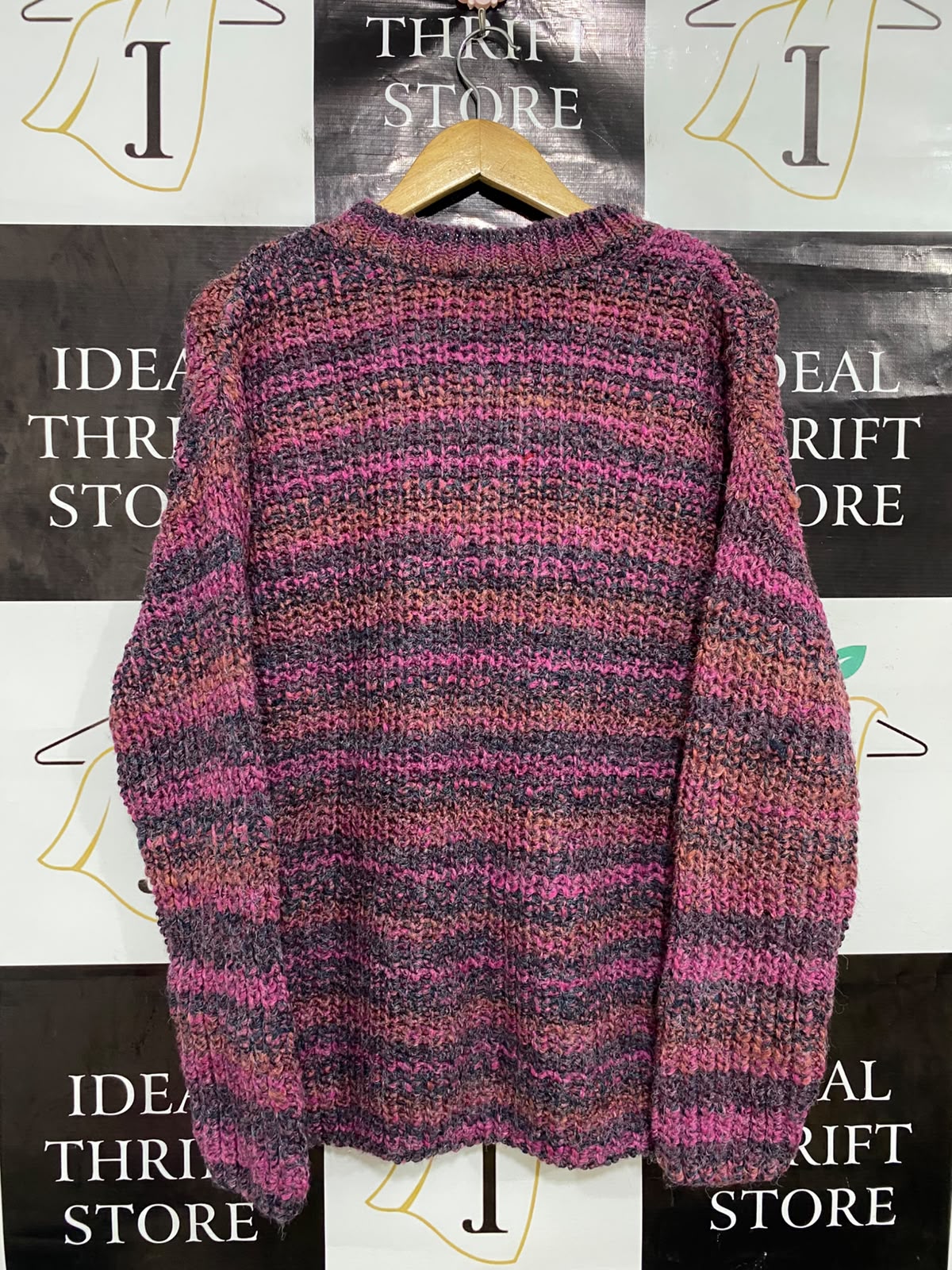 GEORGE |M| BUST 19| A41| MULTICOLOR CHUNKY KNIT UTILITY SWEATER