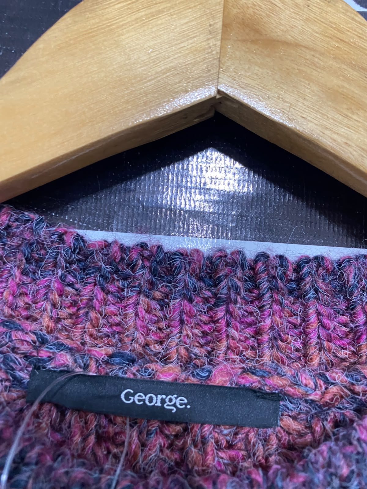 GEORGE |M| BUST 19| A41| MULTICOLOR CHUNKY KNIT UTILITY SWEATER