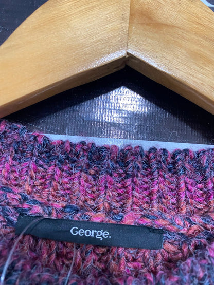 GEORGE |M| BUST 19| A41| MULTICOLOR CHUNKY KNIT UTILITY SWEATER