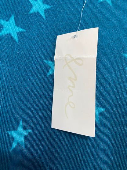 & ME |S| BUST 21| A41| TEAL STAR-PRINT PRINTED UTILITY PULLOVER