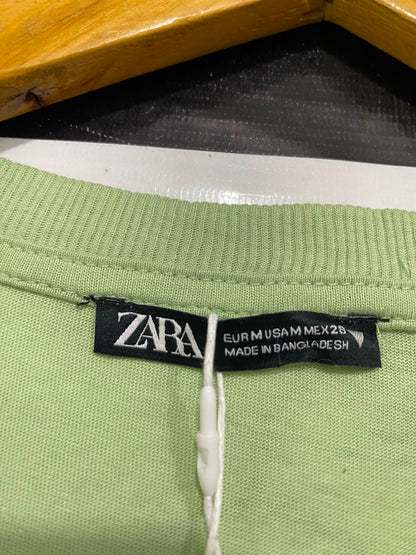 ZARA |M| BUST 19| A41| SAGE GREEN V-NECK UTILITY TANK TOP