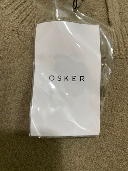 OSKER |XS/S| BUST 27| A41| BEIGE OVERSIZED KNIT UTILITY SWEATER
