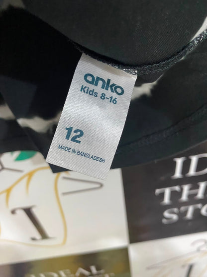 ANKO |M| BUST 19| A41| BLACK AND WHITE TIE-DYE STRIPE UTILITY TEE
