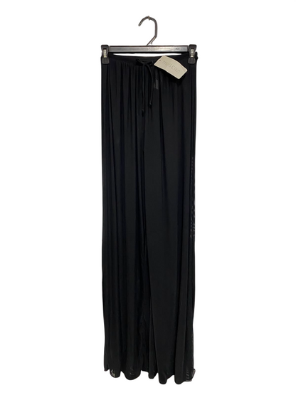 MUSERA |XS| WAIST 22| A42| BLACK SHEER FLOWING UTILITY PALAZZO PANTS