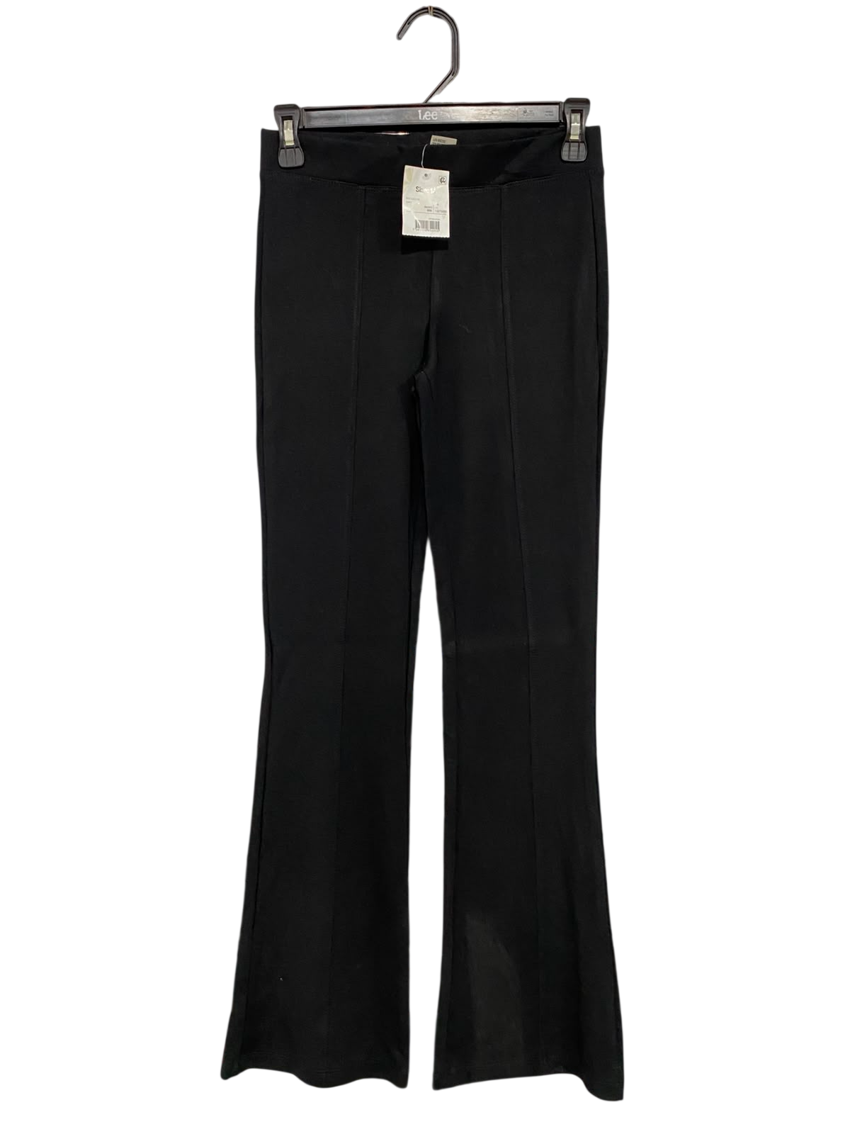 ANKO |XS| WAIST 24| A42| BLACK HIGH-RISE FLARED TECHNICAL PERFORMANCE UTILITY TROUSERS