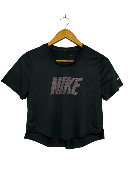 NIKE |XS| BUST 16| A42| BLACK DRI-FIT STUDDED LOGO PERFORMANCE UTILITY TEE