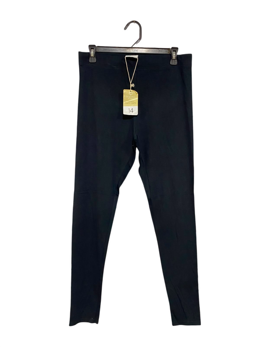 ARGANICS |L| WAIST 30| A42| BLACK HIGH-RISE TECHNICAL PERFORMANCE UTILITY LEGGINGS