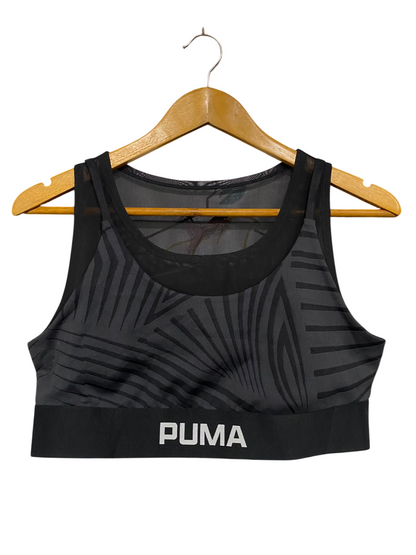 PUMA |L| BUST 15| A42| GEOMETRIC JACQUARD BANDED PERFORMANCE UTILITY SPORTS BRA