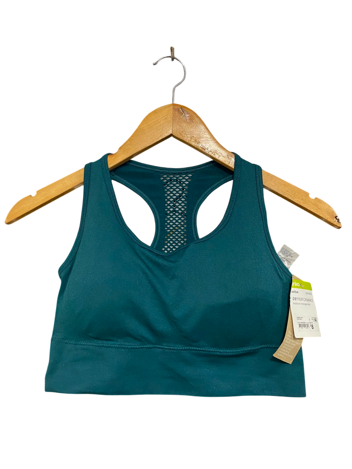 ANKO |S| BUST 13| A43| TEAL MESH-BACK DRY PERFORMANCE UTILITY SPORTS BRA