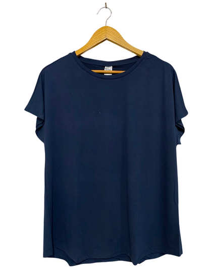 ANKO |L| BUST 21| A43| NAVY RELAXED-FIT UTILITY TEE