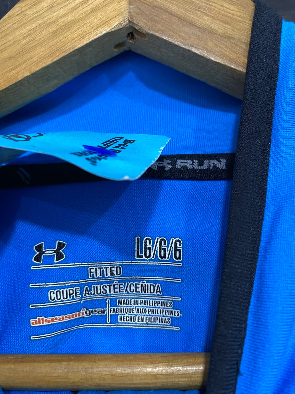 UNDER ARMOUR |L| BUST 23| A43| BLUE HALF-ZIP PERFORMANCE UTILITY TOP