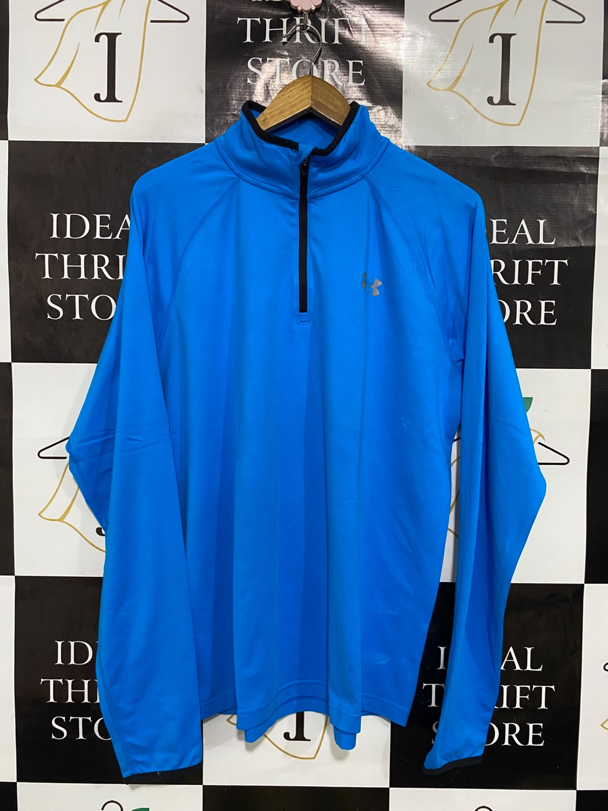UNDER ARMOUR |L| BUST 23| A43| BLUE HALF-ZIP PERFORMANCE UTILITY TOP