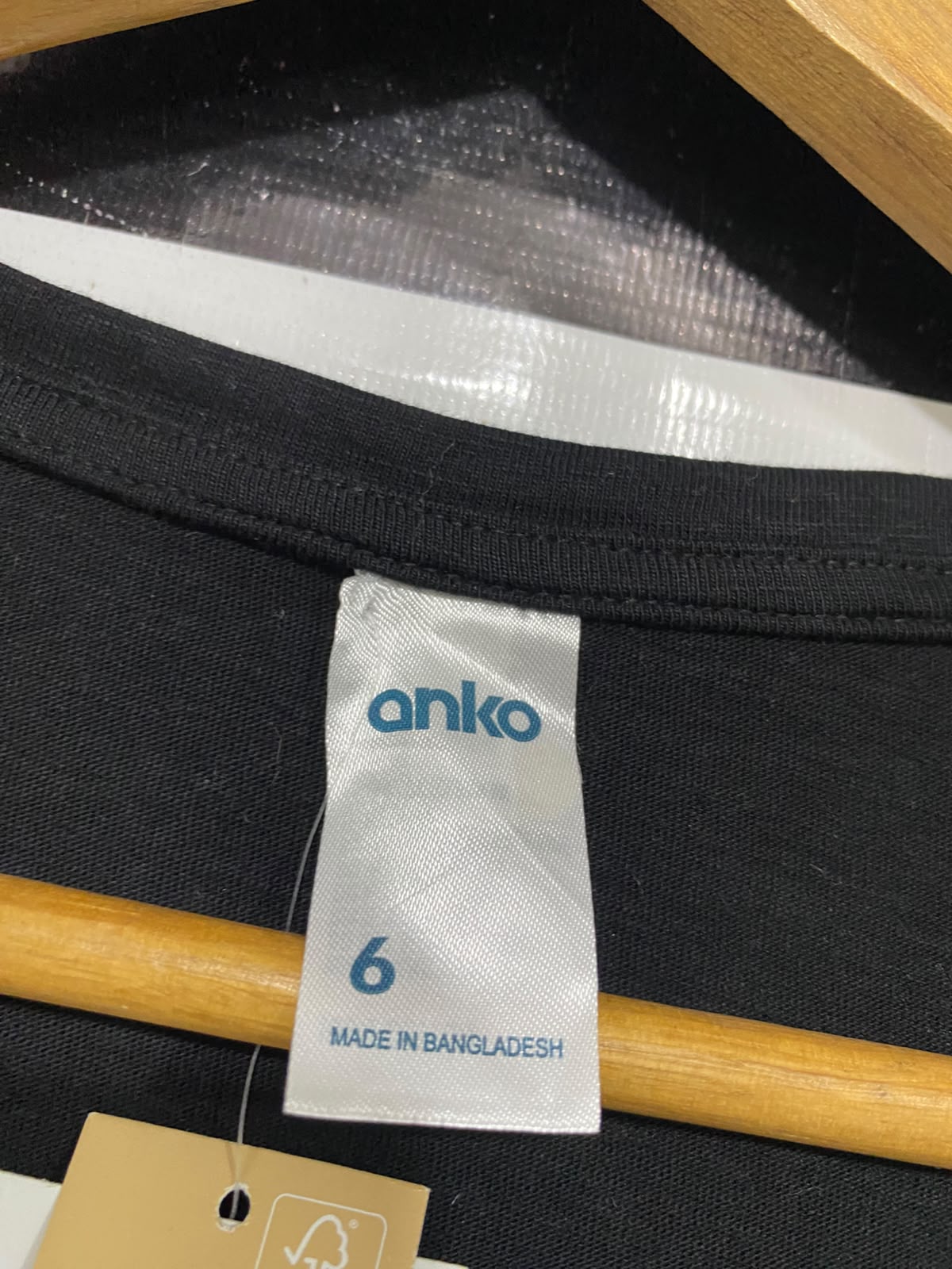 ANKO |S| BUST 17| A43| BLACK EYELET-SLEEVE UTILITY TEE