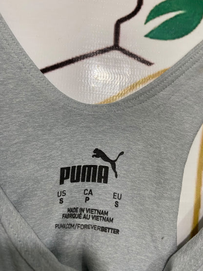 PUMA |S| BUST 14| A43| GREY CROPPED ATHLETIC UTILITY TANK